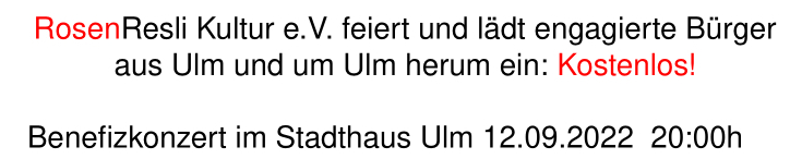 Benefizkonzert im Stadthaus Ulm